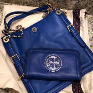 Tory Burch handbag and matching wallet bundle